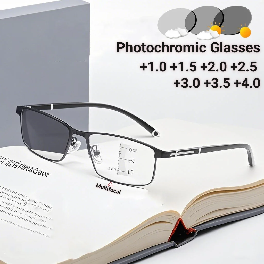 Unisex High Definition Progressive Multifunctional Photochromic Reading Glasses Commercial Affairs Anti-Blue Light Glasses
Unisex High Definition Progressive Multifunctional Photochromic Reading Glasses Commercial Affairs Anti-Blue Light Glasses