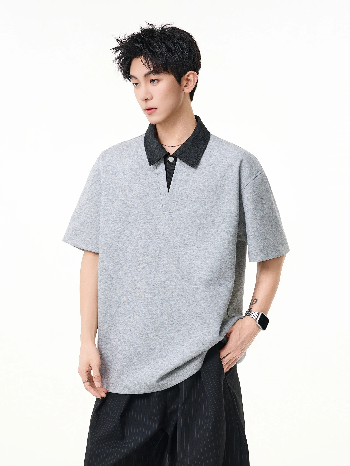 Loose Fit American Style Short Sleeve Shirt Summer Wear for Men Casual Comfortable Breathable T-Shirt with Collar
Loose Fit American Style Short Sleeve Shirt Summer Wear for Men Casual Comfortable Breathable T-Shirt with Collar