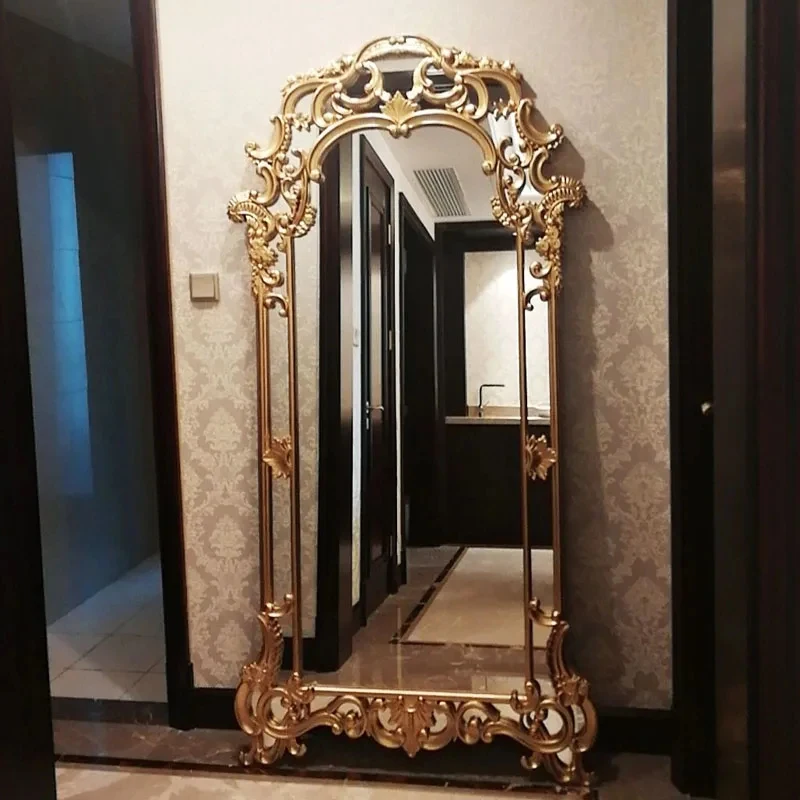 (Sea shipping) European style, villa carved antique home light luxury fitting mirror retro American full body mirror floor mirro
(Sea shipping) European style, villa carved antique home light luxury fitting mirror retro American full body mirror floor mirro