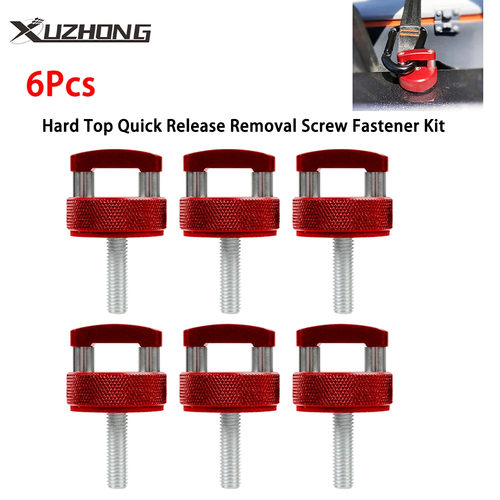 Hard Top Quick Removal Fastener Thumb Screw Integrated D Ring Fit for Jeep Wrangler JK 2007-2018, JL 2018-2022 & Gladiator JT
Hard Top Quick Removal Fastener Thumb Screw Integrated D Ring Fit for Jeep Wrangler JK 2007-2018, JL 2018-2022 & Gladiator JT