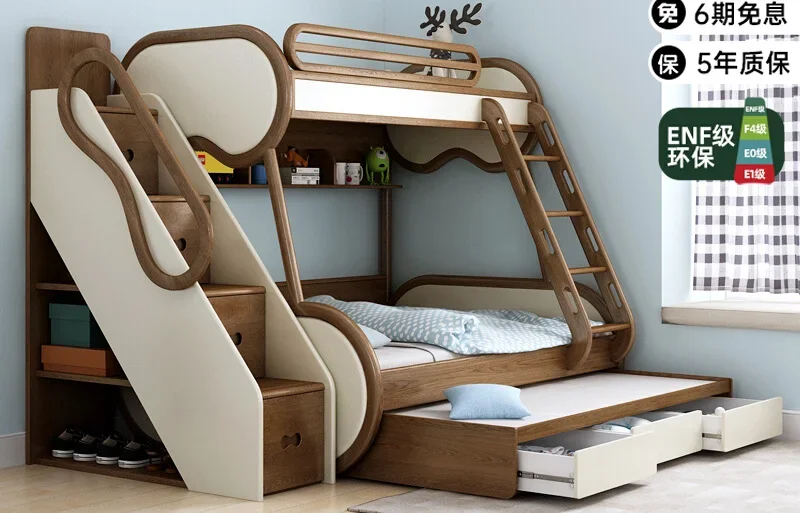 Sleeping Shubao, high and low, all solid wood upper lower beds, Nordic adult children's
Sleeping Shubao, high and low, all solid wood upper lower beds, Nordic adult children's