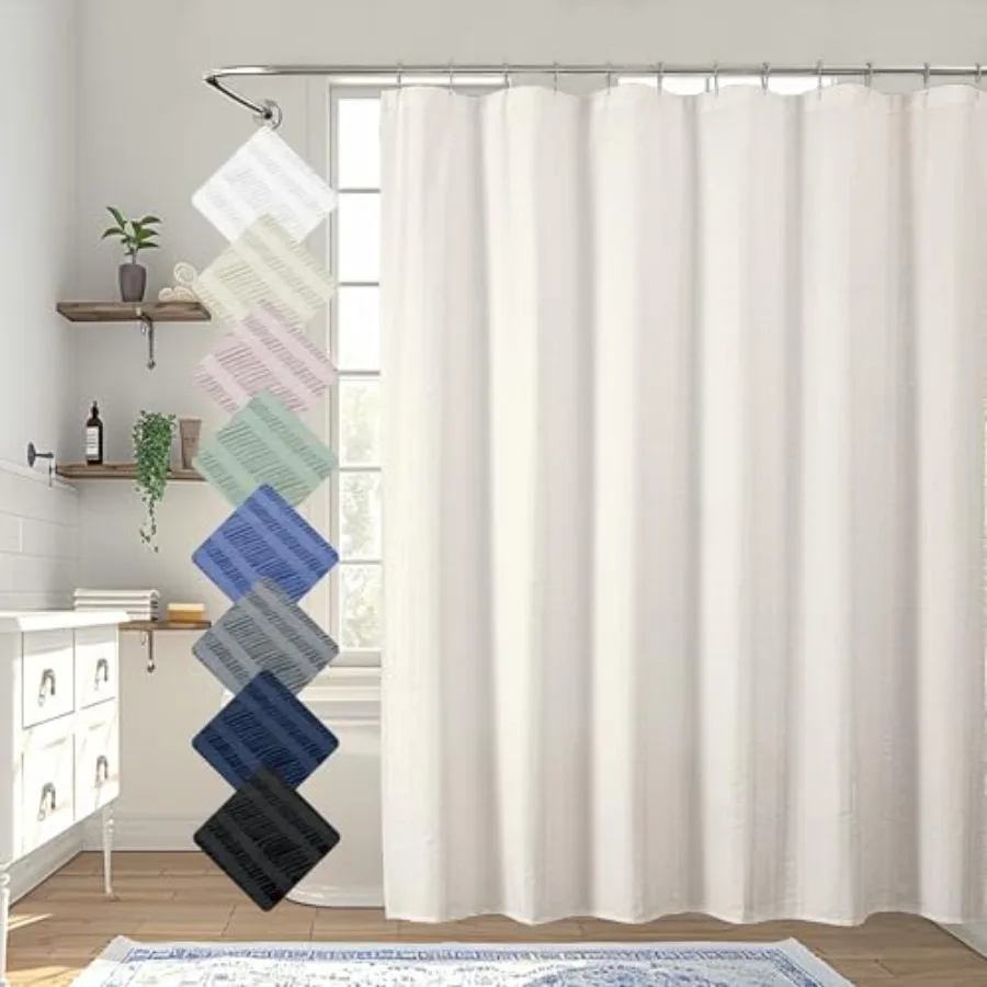 Cream Shower Curtain, Embossed Textured Fabric Shower Curtain for Bathroom - Soft Cloth and Hotel Spa Luxury, Water Repellent,
Cream Shower Curtain, Embossed Textured Fabric Shower Curtain for Bathroom - Soft Cloth and Hotel Spa Luxury, Water Repellent,