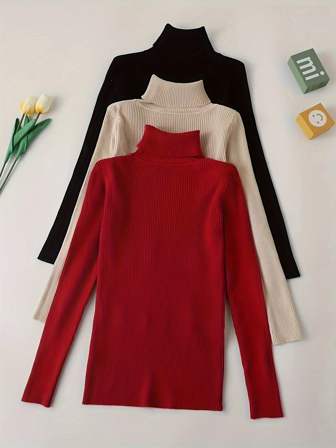 Y2K Women's High Neck Knitted Pullover - Soft and Comfortable Solid Colors - Long sleeved Casual Winter Sweater - Fashionable an
Y2K Women's High Neck Knitted Pullover - Soft and Comfortable Solid Colors - Long sleeved Casual Winter Sweater - Fashionable an