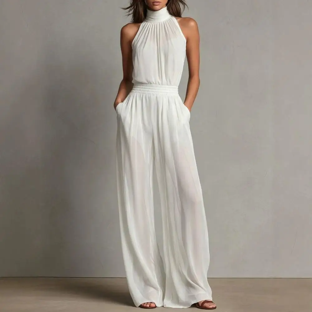 New Sleeveless Backless Jumpsuit Women's Cross-Border Street Style Wide Leg Pants Women's Summer Jumpsuit Rompers Smocked Waist
New Sleeveless Backless Jumpsuit Women's Cross-Border Street Style Wide Leg Pants Women's Summer Jumpsuit Rompers Smocked Waist