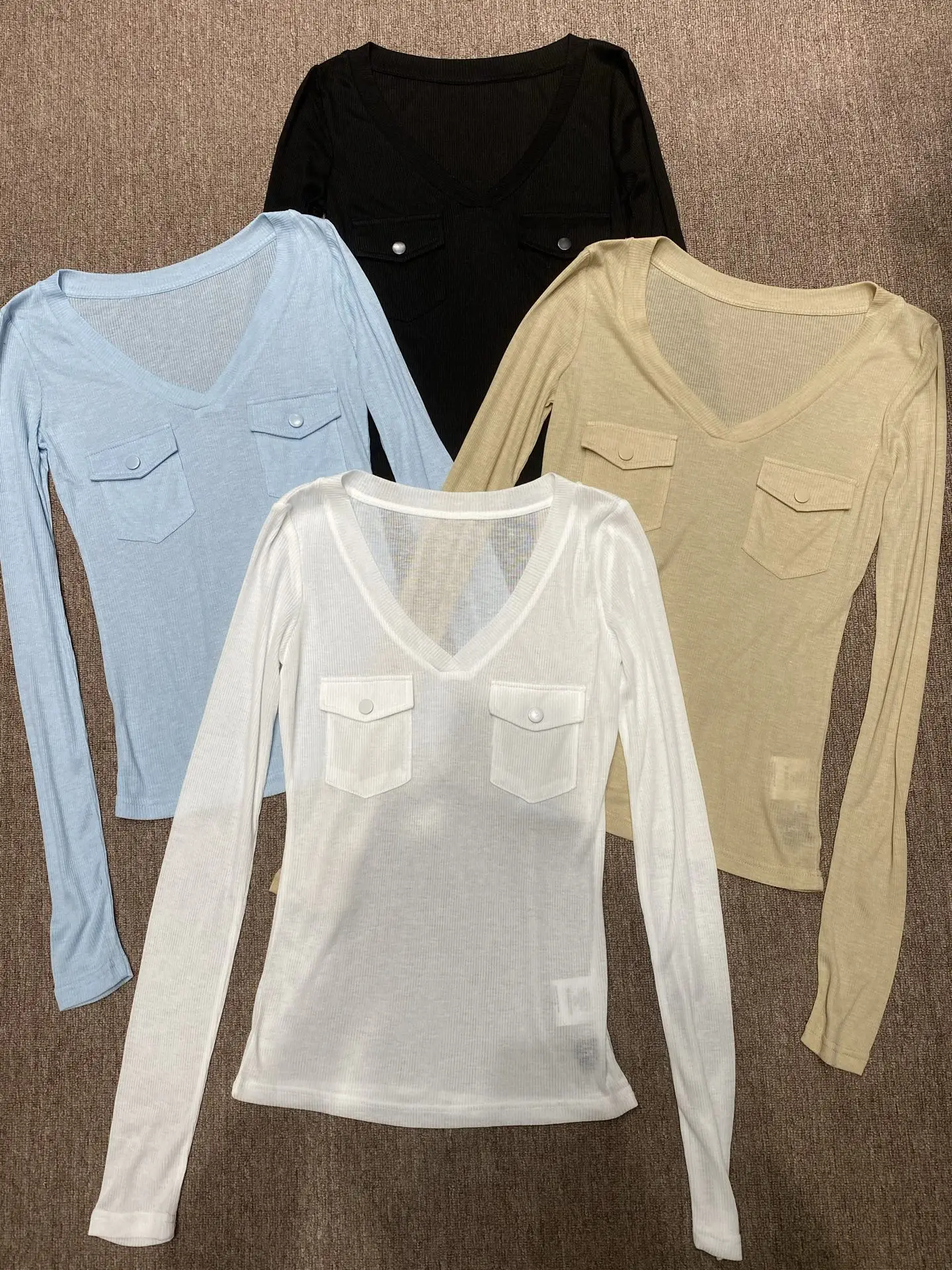 Sexy Loose Fit Lightweight Long Sve V-Ne UV Protection irt Women's Soft Comfortable Breathable Transparent Inner Wear Top
Sexy Loose Fit Lightweight Long Sve V-Ne UV Protection irt Women's Soft Comfortable Breathable Transparent Inner Wear Top