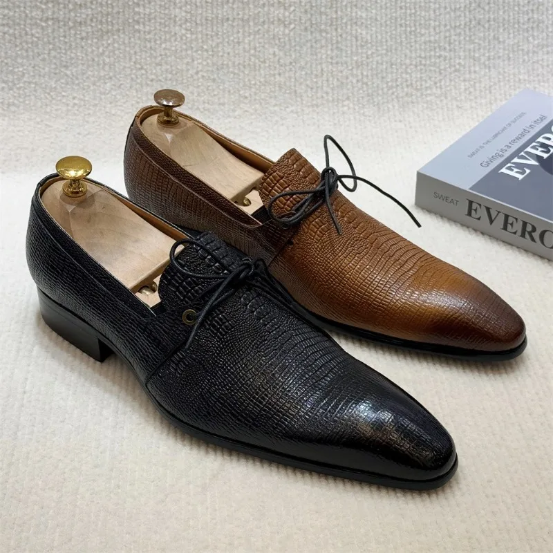 Элегантные винтажные мужские туфли для свадьбы, деловые классические туфли из натуральной кожи для мужчин
Элегантные винтажные мужские туфли для свадьбы, деловые классические туфли из натуральной кожи для мужчин