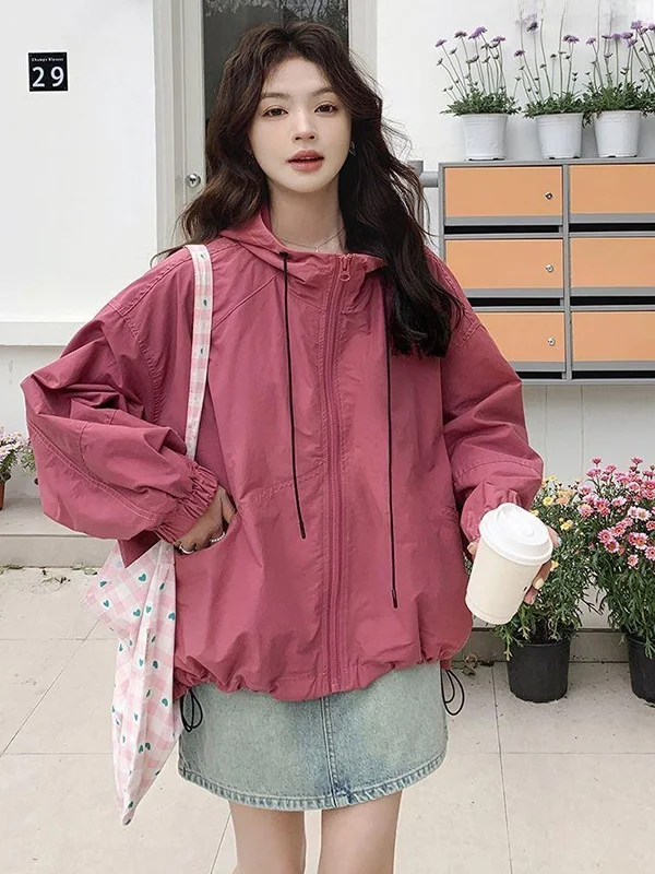 plus Size 300 Pounds Women's Hooded Jacket Drawstring Outdoor Sun Protection Korean Style Casual Coat Top Large Size Outerwear
plus Size 300 Pounds Women's Hooded Jacket Drawstring Outdoor Sun Protection Korean Style Casual Coat Top Large Size Outerwear