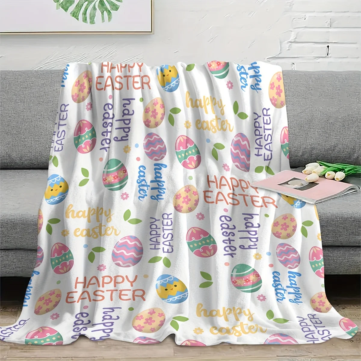 VIKAMA Easter Egg Blanket, Colorful Dopamine Print, Soft Skin-Friendly Warm, Festive Cushion for Living Room Bedroom
VIKAMA Easter Egg Blanket, Colorful Dopamine Print, Soft Skin-Friendly Warm, Festive Cushion for Living Room Bedroom