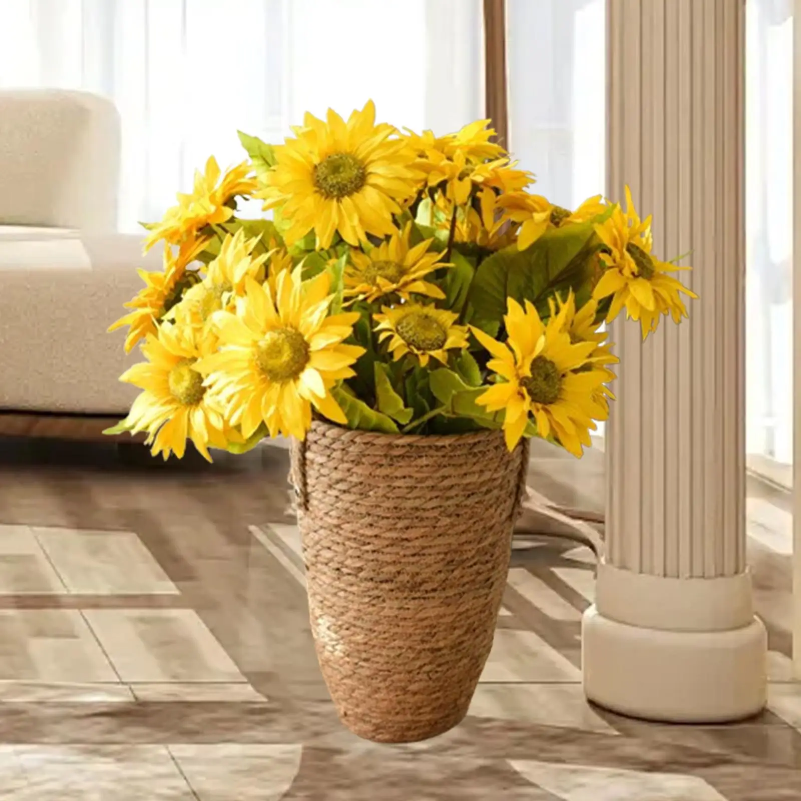 Rustic Woven Planter Basket Multipurpose Storage Basket Interior Plant Basket for Home Organizing Balcony Cover
Rustic Woven Planter Basket Multipurpose Storage Basket Interior Plant Basket for Home Organizing Balcony Cover