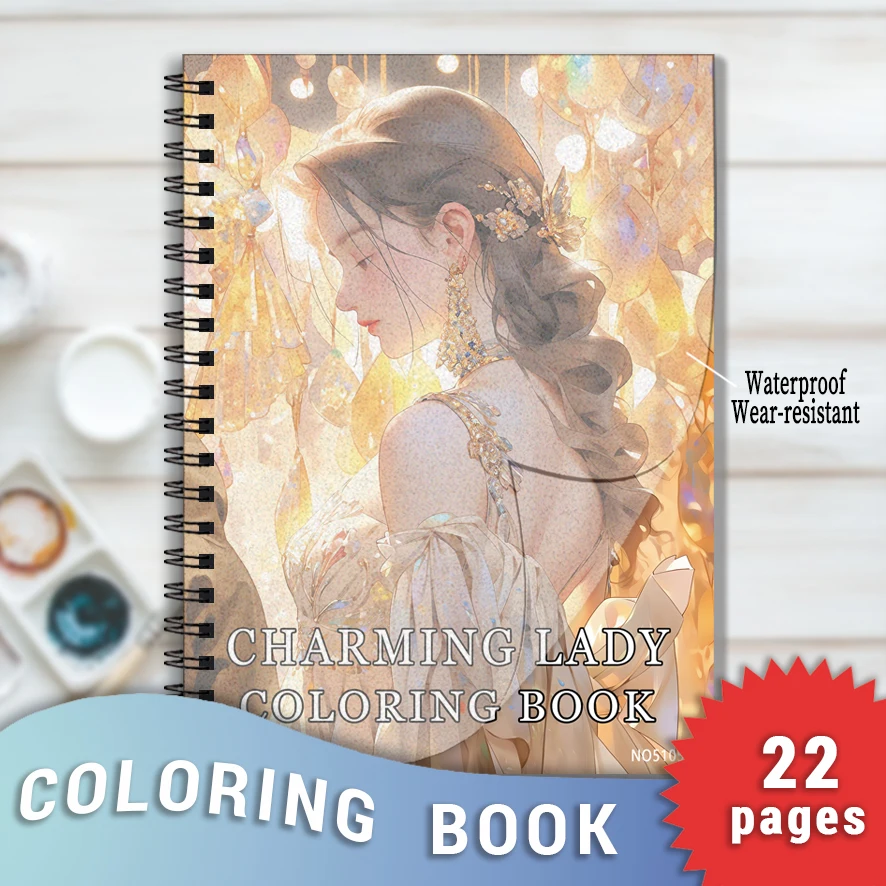 Beauty Coloring Book for Adults - 8.3 x 11.2 inches 22 pages character coloring book - helps relieve stress and emotions, positi
Beauty Coloring Book for Adults - 8.3 x 11.2 inches 22 pages character coloring book - helps relieve stress and emotions, positi