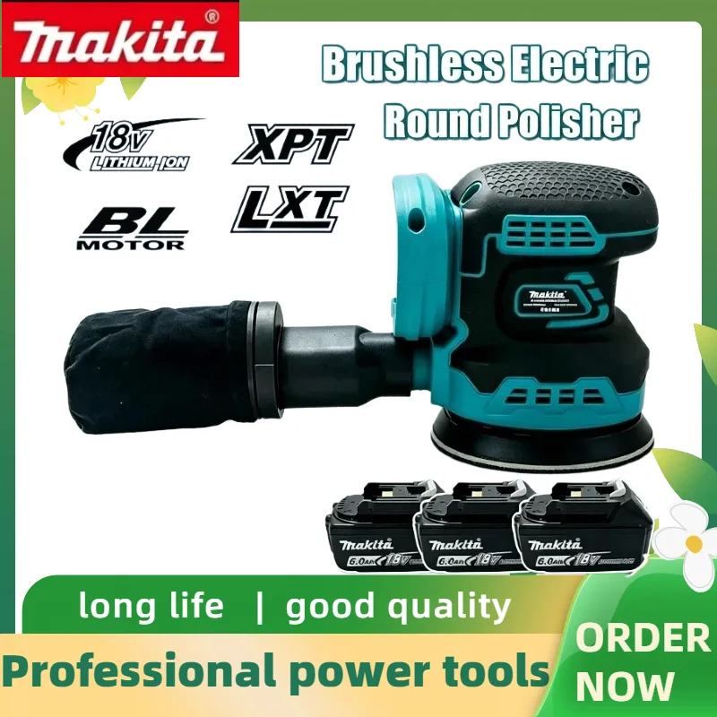 Makita Cordless Brushless Random Orbit Sander Variable Speed Control Professional Lithium Polishing Sanding Machine Power Tool
Makita Cordless Brushless Random Orbit Sander Variable Speed Control Professional Lithium Polishing Sanding Machine Power Tool