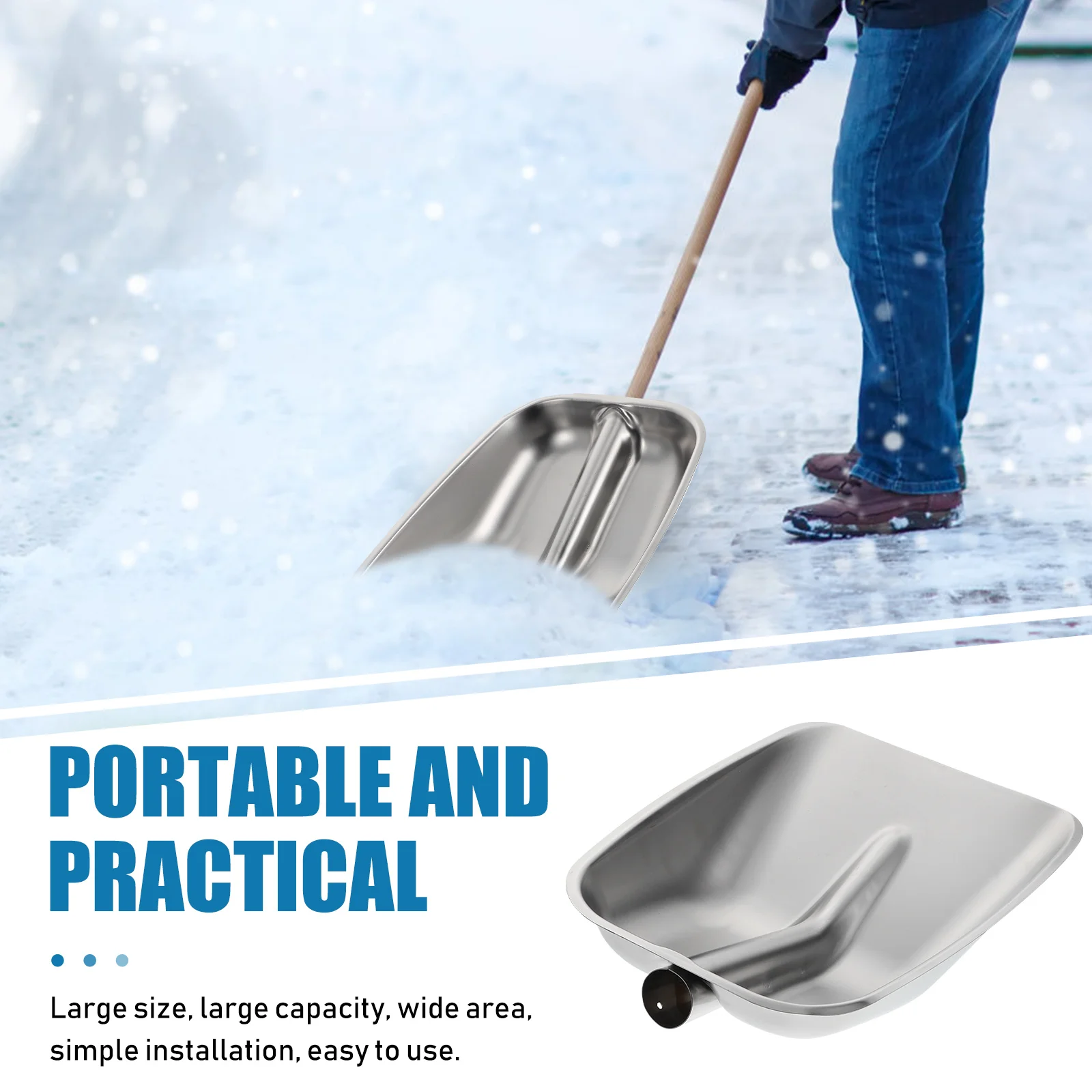 Stainless Steel Multi-Functional Shovel Portable Deicing Tool For Outdoor Farm Winter Use Lightweight Durable Snow Sand Mud
Stainless Steel Multi-Functional Shovel Portable Deicing Tool For Outdoor Farm Winter Use Lightweight Durable Snow Sand Mud