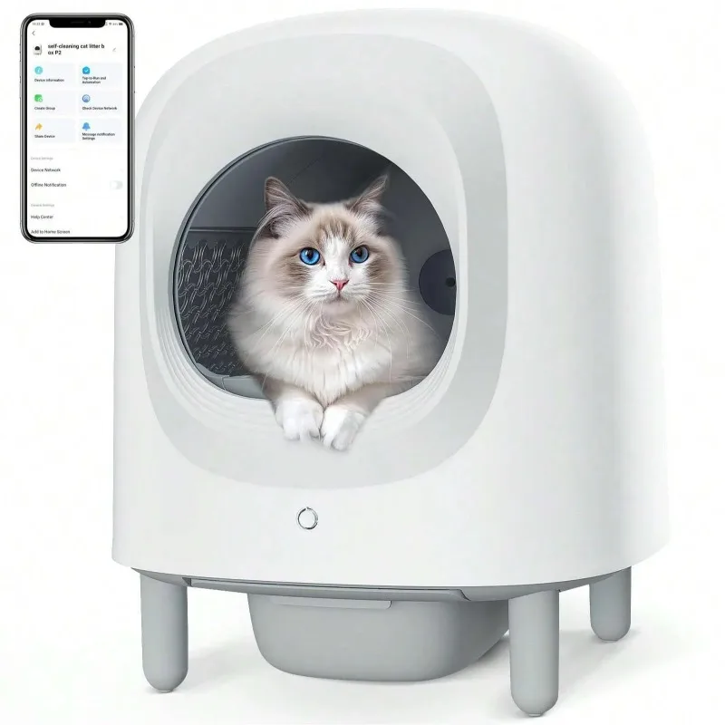 Automatic Cat Litter Box 56L Large Capacity Self-Cleaning APP Control Easy Clean Features Safety Protection Odor Removal
Automatic Cat Litter Box 56L Large Capacity Self-Cleaning APP Control Easy Clean Features Safety Protection Odor Removal