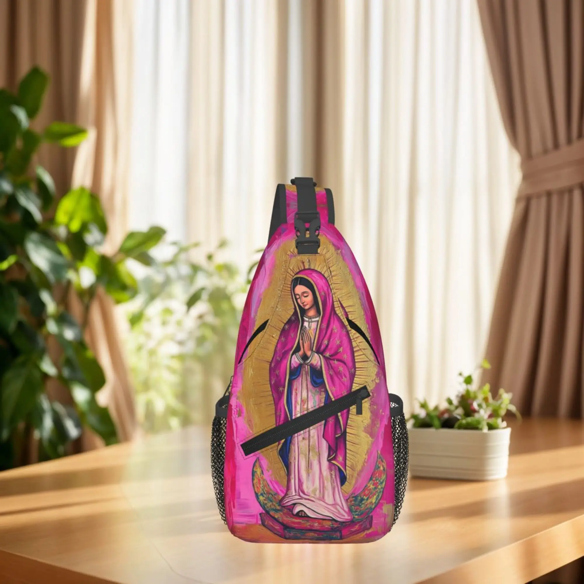 Men's Our Lady of Guadalupe Crossbody Bag Mexican Icon Religious Design with Print Adjustable Strap Zipper
Men's Our Lady of Guadalupe Crossbody Bag Mexican Icon Religious Design with Print Adjustable Strap Zipper