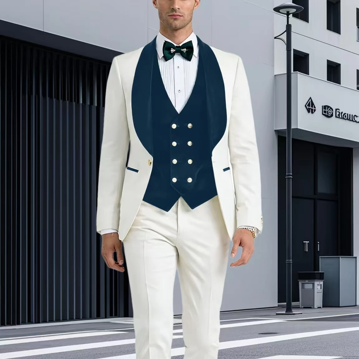 Men's Elegant Slim-Fit Three-Piece Suit Formal Blazer and Pants Set Suitable for Dinner Parties and Special Occasions
Men's Elegant Slim-Fit Three-Piece Suit Formal Blazer and Pants Set Suitable for Dinner Parties and Special Occasions