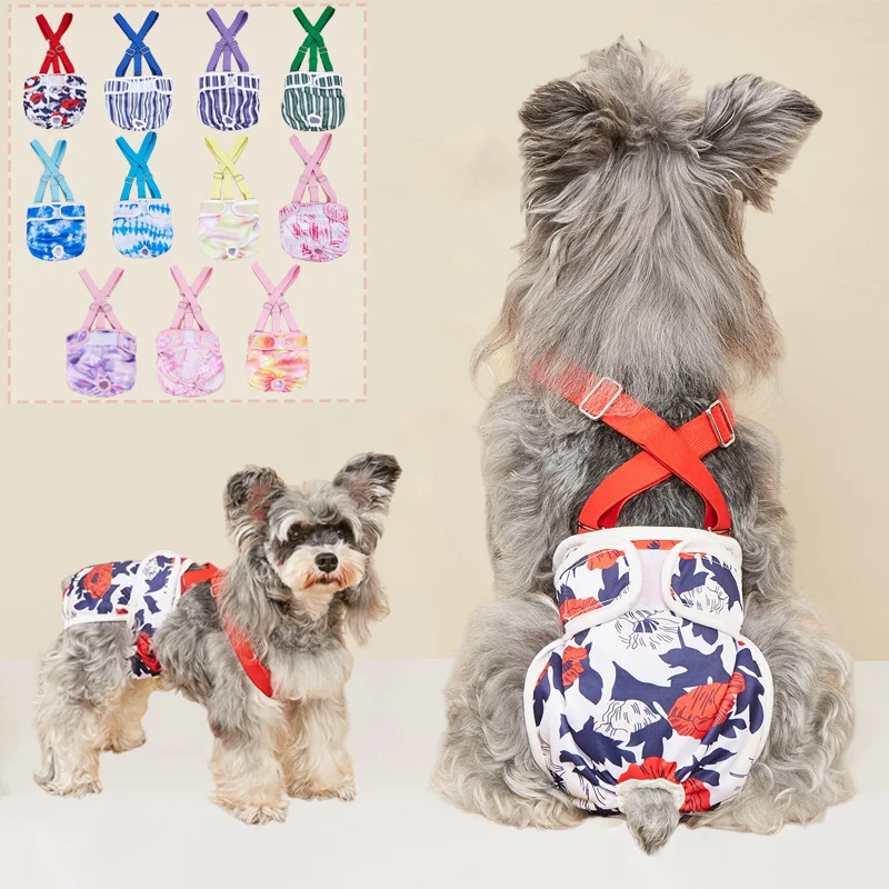 Female Dog Diapers with Suspender, Washable Reusable Puppy Nappies for Small Medium Girl Dogs in Heat Period Incontinence
Female Dog Diapers with Suspender, Washable Reusable Puppy Nappies for Small Medium Girl Dogs in Heat Period Incontinence