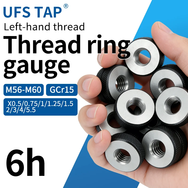 Набор калибровочных колец UFS 1SET (1*GO+1*NOGO) 6 г, левая резьба M56-M60 X0.5/0.75/1/1.25/1.5/2/3/4/5.5, метрические, с мелким шагом, для измерения левой резьбы
Набор калибровочных колец UFS 1SET (1*GO+1*NOGO) 6 г, левая резьба M56-M60 X0.5/0.75/1/1.25/1.5/2/3/4/5.5, метрические, с мелким шагом, для измерения левой резьбы