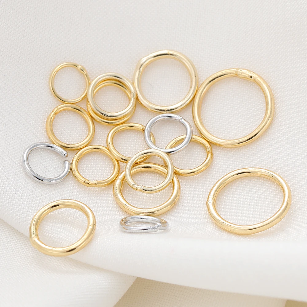 20-50pcs 14K/18K Gold Plated Brass Closed Rings 3/4/5/6/8/10mm Connector Ring for DIY Jewelry Accessories Making Supplies
20-50pcs 14K/18K Gold Plated Brass Closed Rings 3/4/5/6/8/10mm Connector Ring for DIY Jewelry Accessories Making Supplies