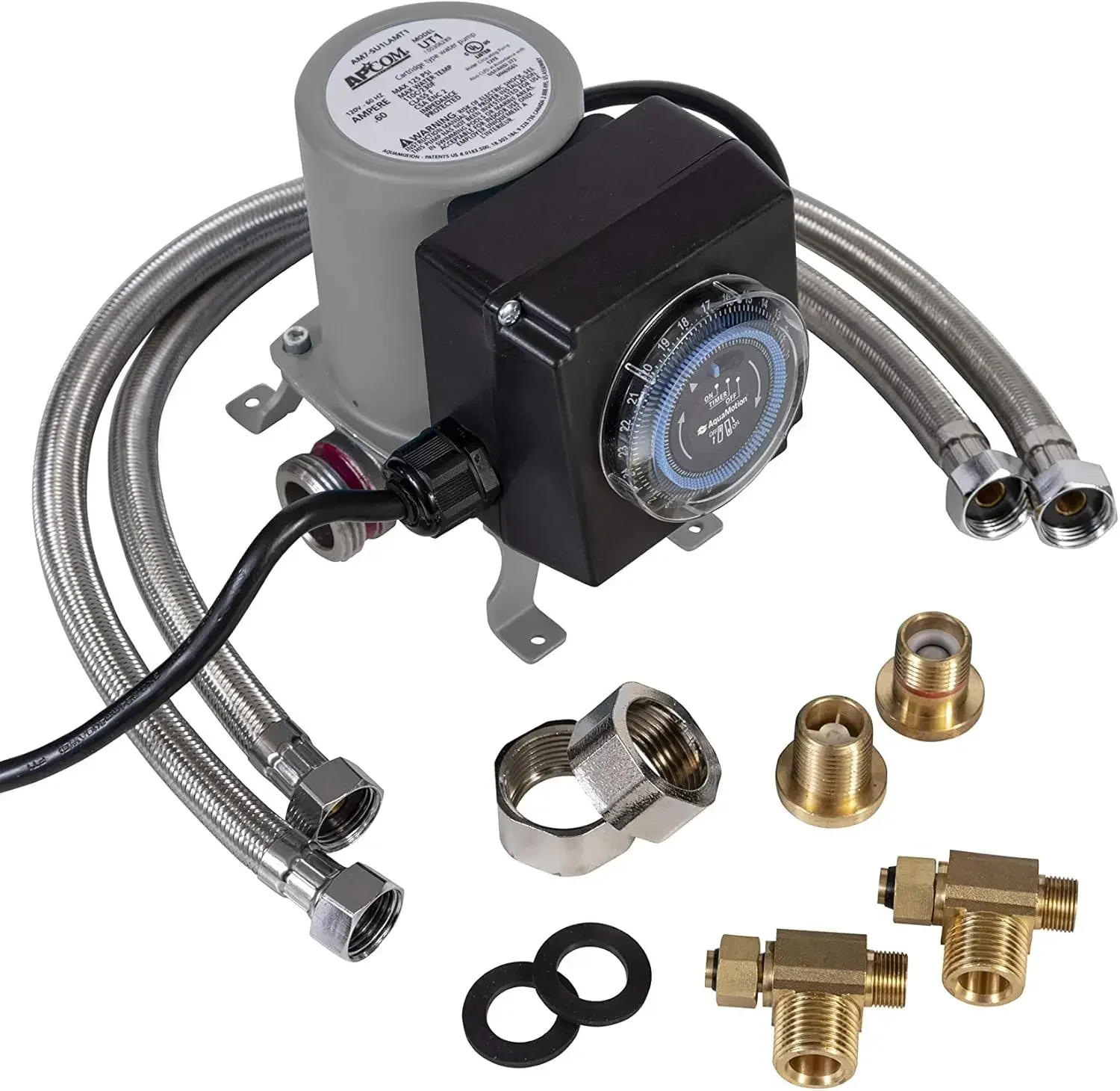 APCOM UT1 Hot Water Recirculation Pump For Under Sink - Instant Hot Water Recirculating System For Tank Type Water Heaters
APCOM UT1 Hot Water Recirculation Pump For Under Sink - Instant Hot Water Recirculating System For Tank Type Water Heaters