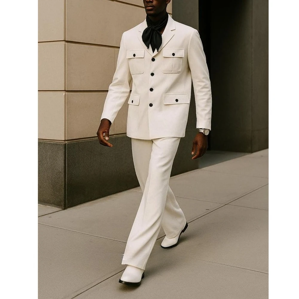 Customized Gentle Single Breasted Straight Men Suits Wedding Fashion Formal Party Zhongshan Man Sets Two Pieces (Jacket+Pants)
Customized Gentle Single Breasted Straight Men Suits Wedding Fashion Formal Party Zhongshan Man Sets Two Pieces (Jacket+Pants)