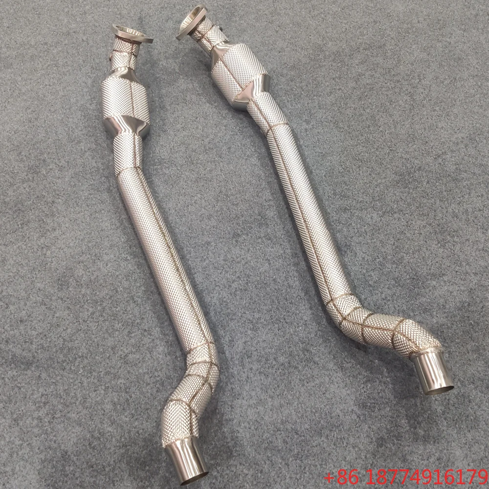 OBM High Performance Heat Shield Downpipe for Gran Turismo/GT 4.2/4.7 2008-2016 Catted Header Exhaust Pipes
OBM High Performance Heat Shield Downpipe for Gran Turismo/GT 4.2/4.7 2008-2016 Catted Header Exhaust Pipes