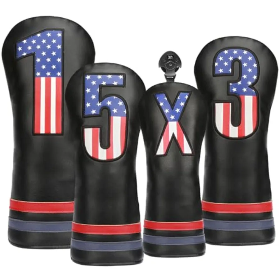 Golf Head Covers 4pcs or 1pc USA Stars and Stripes Design for Woods Driver Fairway Hybrid Clubs Durable PU Leather Protective C
Golf Head Covers 4pcs or 1pc USA Stars and Stripes Design for Woods Driver Fairway Hybrid Clubs Durable PU Leather Protective C