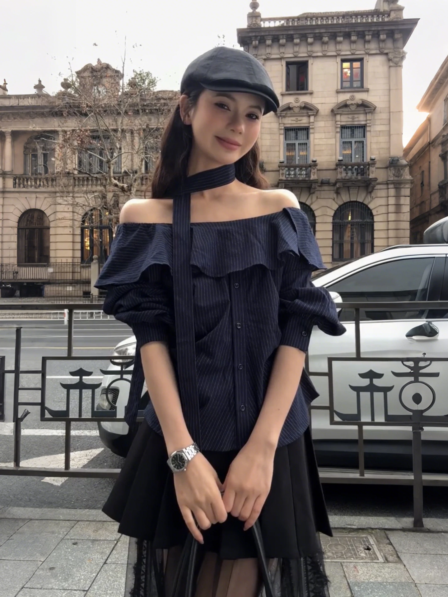 Ele Light Sweet oulder Bared irt Women Spring Summer Striped French Sle Loose Fit Cotton Long Sve irt
Ele Light Sweet oulder Bared irt Women Spring Summer Striped French Sle Loose Fit Cotton Long Sve irt