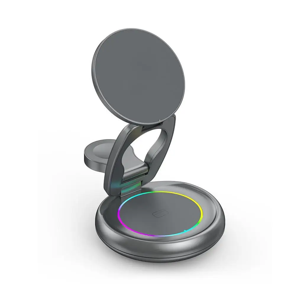 Foldable 3 IN 1 Magnetic Wireless Charger Stand For iPhone 16 15 14 13 12 For Apple Watch Airprods Pro Fast Charging Station
Foldable 3 IN 1 Magnetic Wireless Charger Stand For iPhone 16 15 14 13 12 For Apple Watch Airprods Pro Fast Charging Station