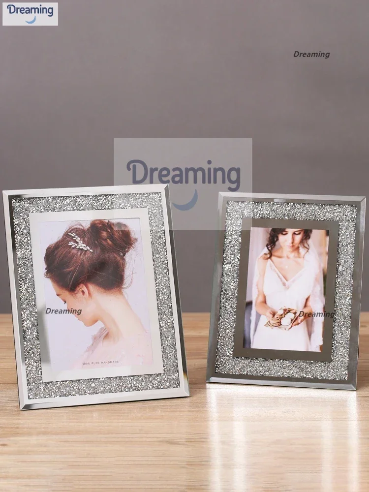 Light luxury modern simple crystal diamond glass photo frame table 6 inch 7 inch studio wedding photo frame decorative ornament
Light luxury modern simple crystal diamond glass photo frame table 6 inch 7 inch studio wedding photo frame decorative ornament
