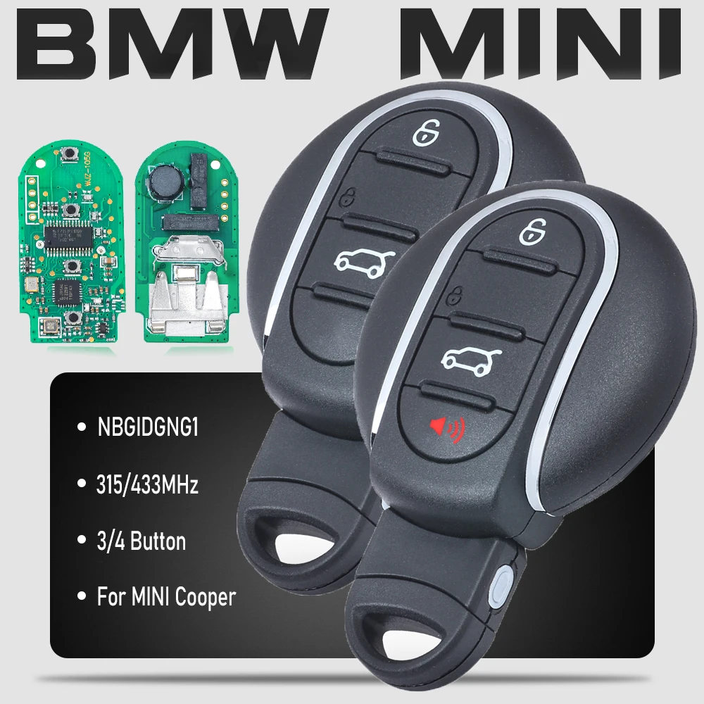 KEYECU 315MHz/433MHz/868MHz ID49 Chip Smart Car Key For 2014-2018 MINI Cooper Clubman F-series F55 F56 Keyless Go NBGIDGNG1
KEYECU 315MHz/433MHz/868MHz ID49 Chip Smart Car Key For 2014-2018 MINI Cooper Clubman F-series F55 F56 Keyless Go NBGIDGNG1