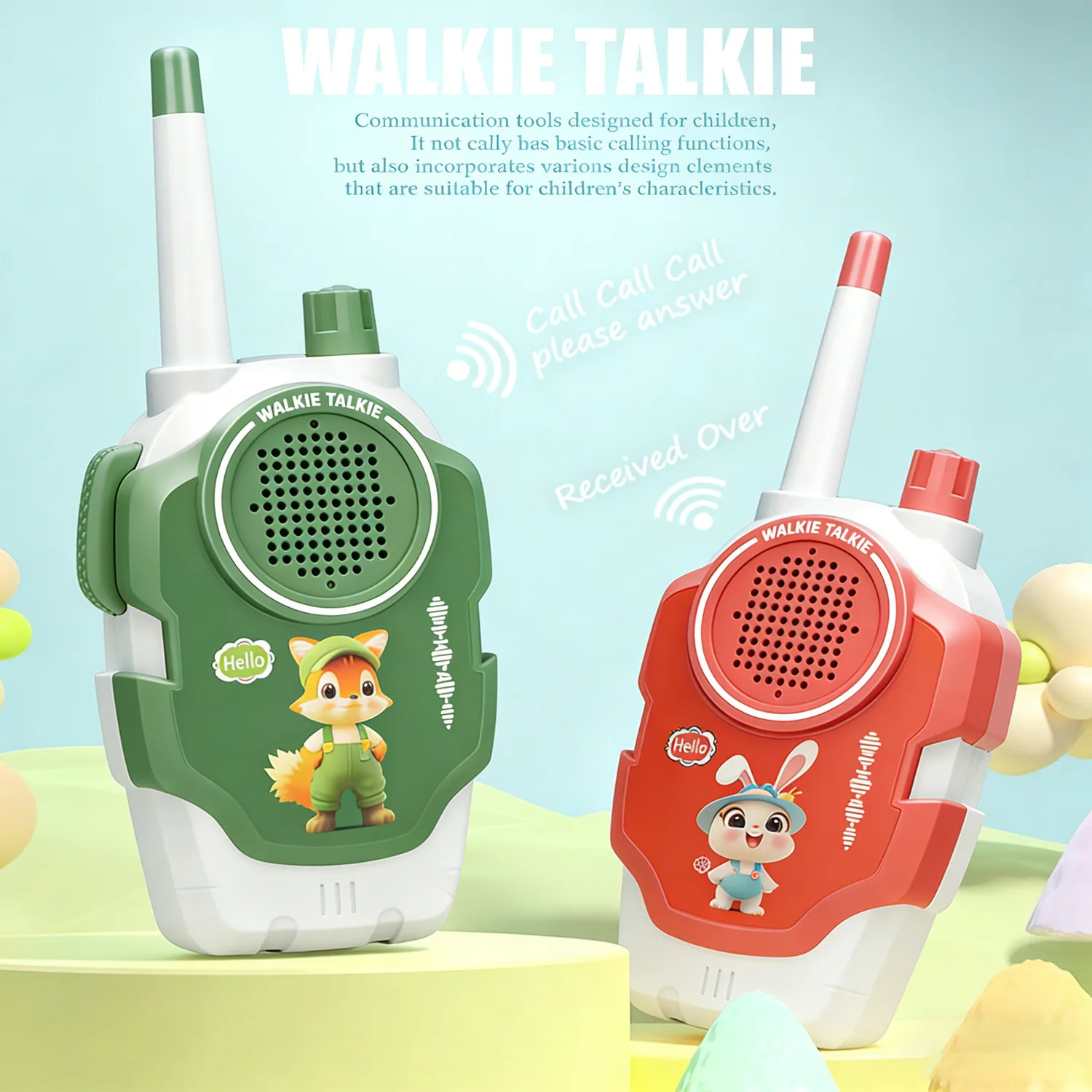 Kids Walkie Talkies 2 Pack - Cartoon Design Two Way Radio with Long Range , Portable Outdoor Toys for Camping Hiking
Kids Walkie Talkies 2 Pack - Cartoon Design Two Way Radio with Long Range , Portable Outdoor Toys for Camping Hiking