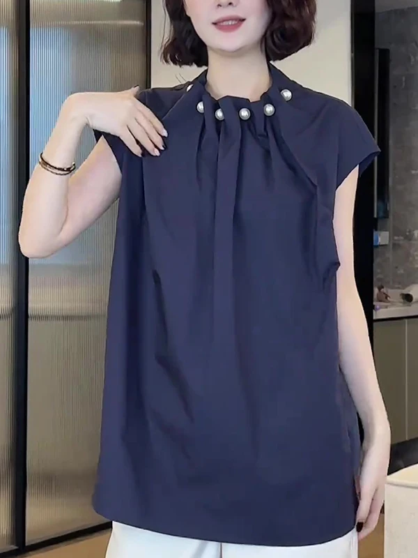Gtuq Women's Loose Fit irt Korean Sle Commute Faion Summer New Arrival Fly Sve Beaded k Blue Casual Top
Gtuq Women's Loose Fit irt Korean Sle Commute Faion Summer New Arrival Fly Sve Beaded k Blue Casual Top