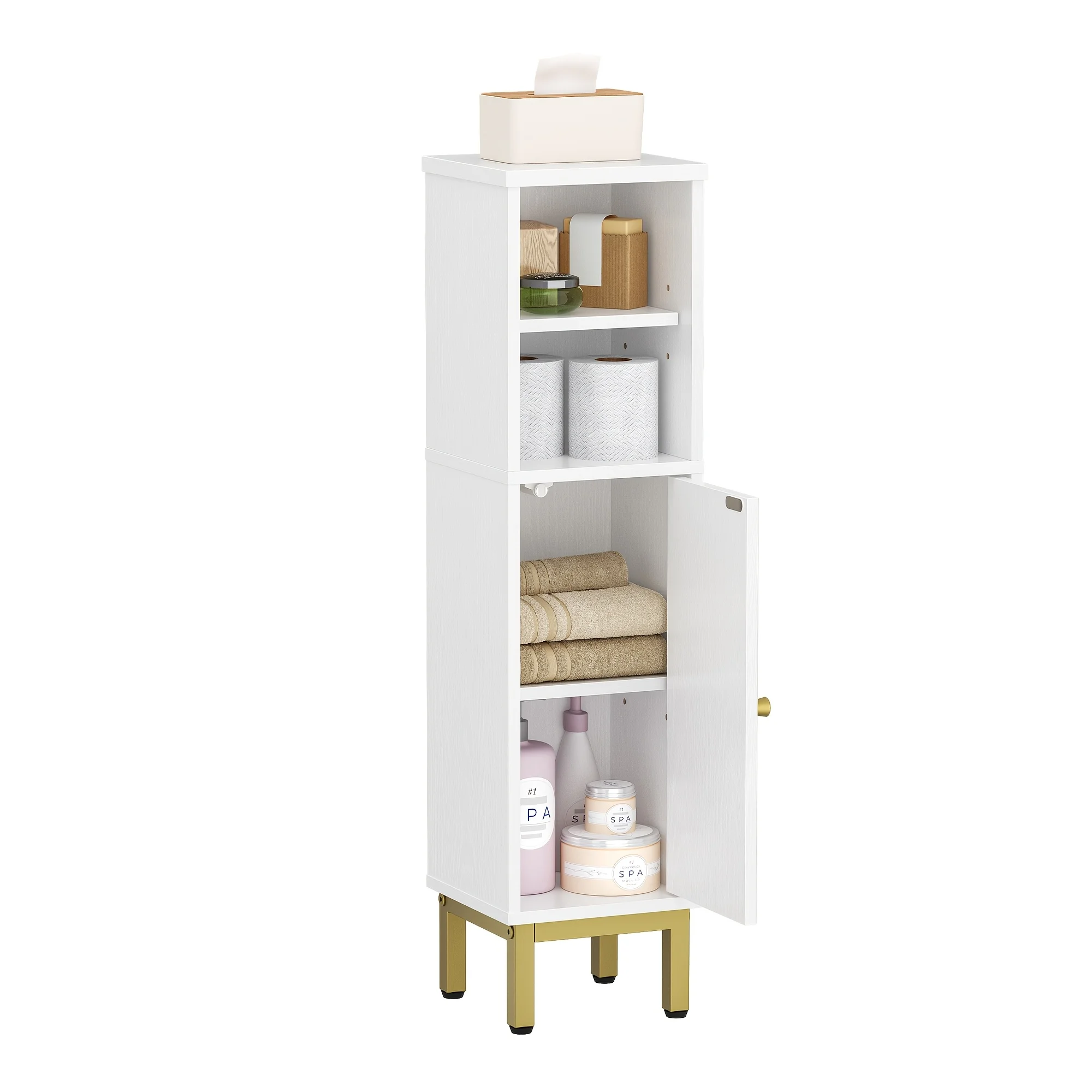 Storage Cabinet for The Bathroom, Corner Floor Unit Featuring Shelves, Organizer with Adjustable Shelving Suitable
Storage Cabinet for The Bathroom, Corner Floor Unit Featuring Shelves, Organizer with Adjustable Shelving Suitable