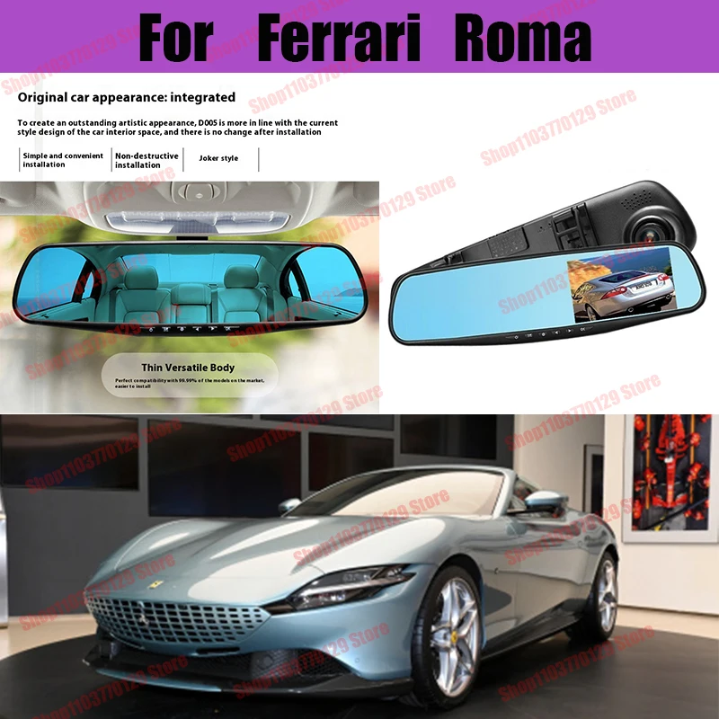 For Ferrari Roma High definition dual lens driving recorder with front and rear dual recording reverse images Car dvr
For Ferrari Roma High definition dual lens driving recorder with front and rear dual recording reverse images Car dvr