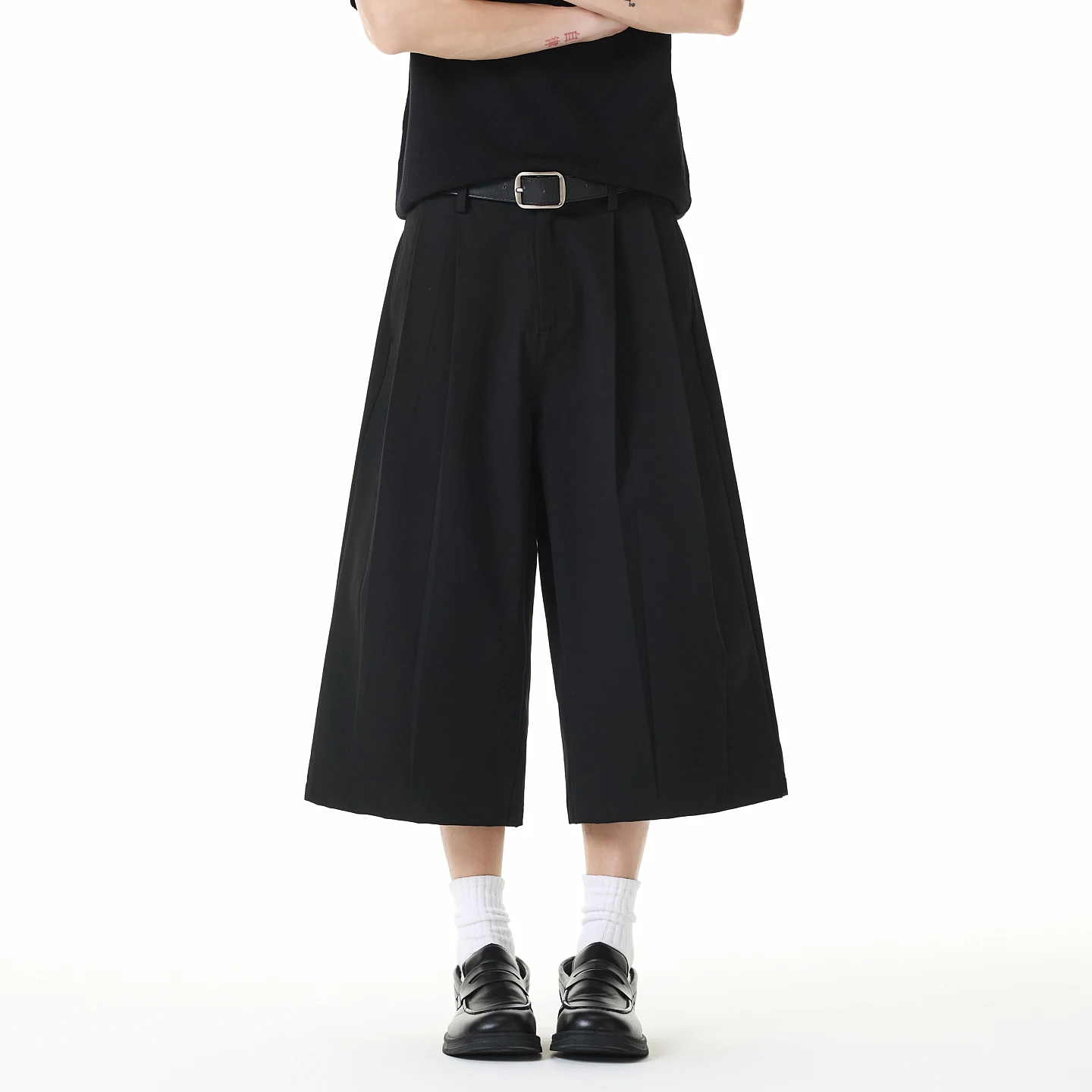 2026 summer brand clothing men's women's straight leg loose cropped pants classic pleated wide leg pants for boys girls black
2026 summer brand clothing men's women's straight leg loose cropped pants classic pleated wide leg pants for boys girls black