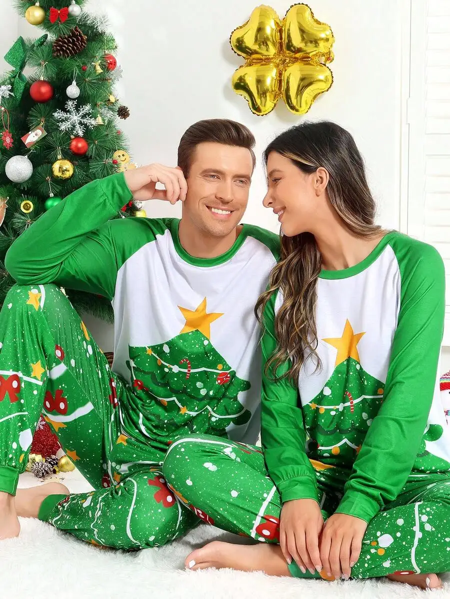 Christmas Tree Printed Matching Couple Pajamas Set 2 Piece Adult Sleepwear
Christmas Tree Printed Matching Couple Pajamas Set 2 Piece Adult Sleepwear