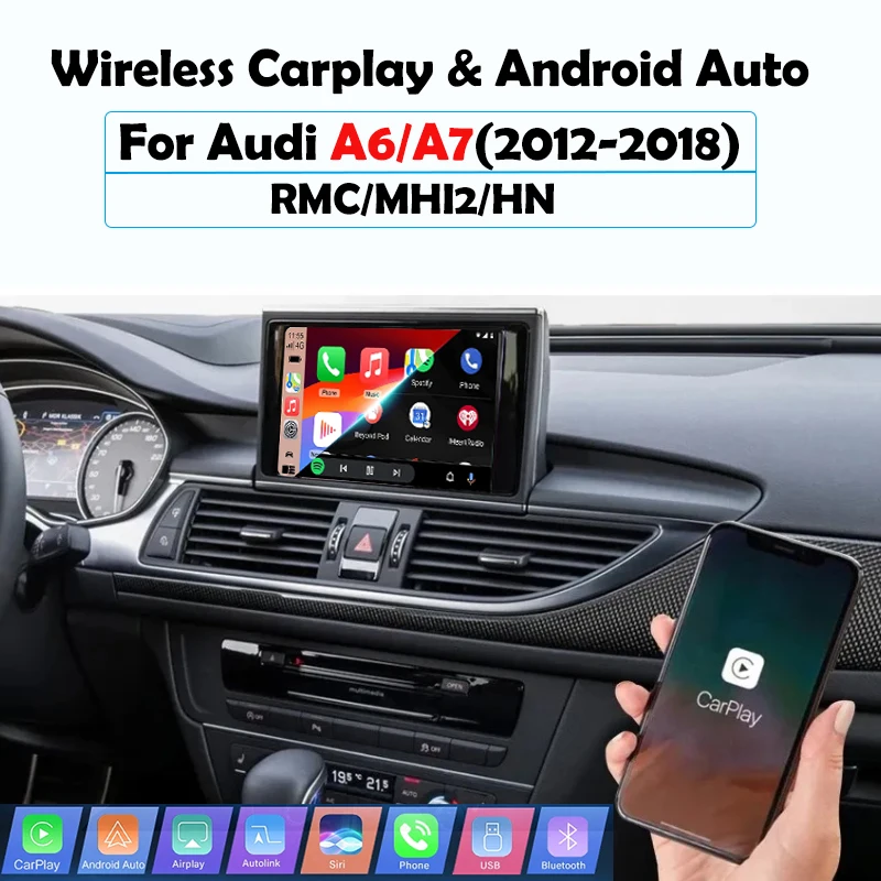 Car Wireless Carplay Android Auto Module For Audi A6L A7 C7 3G+ System Air Play Mirror Rear Camera MMI Interface RMC MHI2 HN
Car Wireless Carplay Android Auto Module For Audi A6L A7 C7 3G+ System Air Play Mirror Rear Camera MMI Interface RMC MHI2 HN