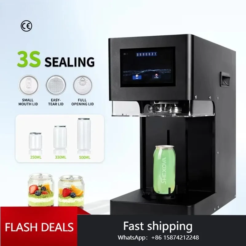 High Quality Non-Rotary Sealing Machine Can With Self-Adjusting Base Touchscreen Automatic Can Sealer for Plastic Beverage
High Quality Non-Rotary Sealing Machine Can With Self-Adjusting Base Touchscreen Automatic Can Sealer for Plastic Beverage