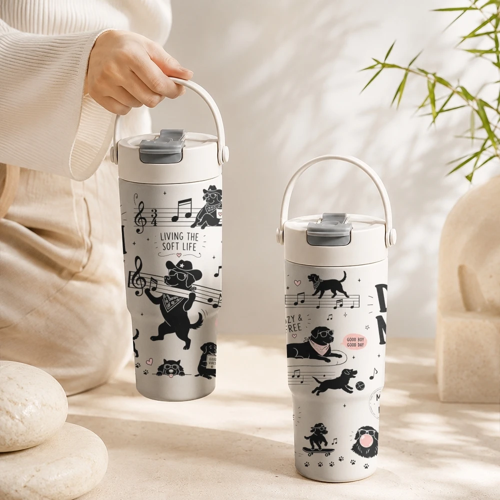Dog Mom Era & Music Dog Art Vacuum Flasks 700ml Large Capacity Ceramic Inner Vacuum Cup With Tea Filter & Hidden Straw
Dog Mom Era & Music Dog Art Vacuum Flasks 700ml Large Capacity Ceramic Inner Vacuum Cup With Tea Filter & Hidden Straw