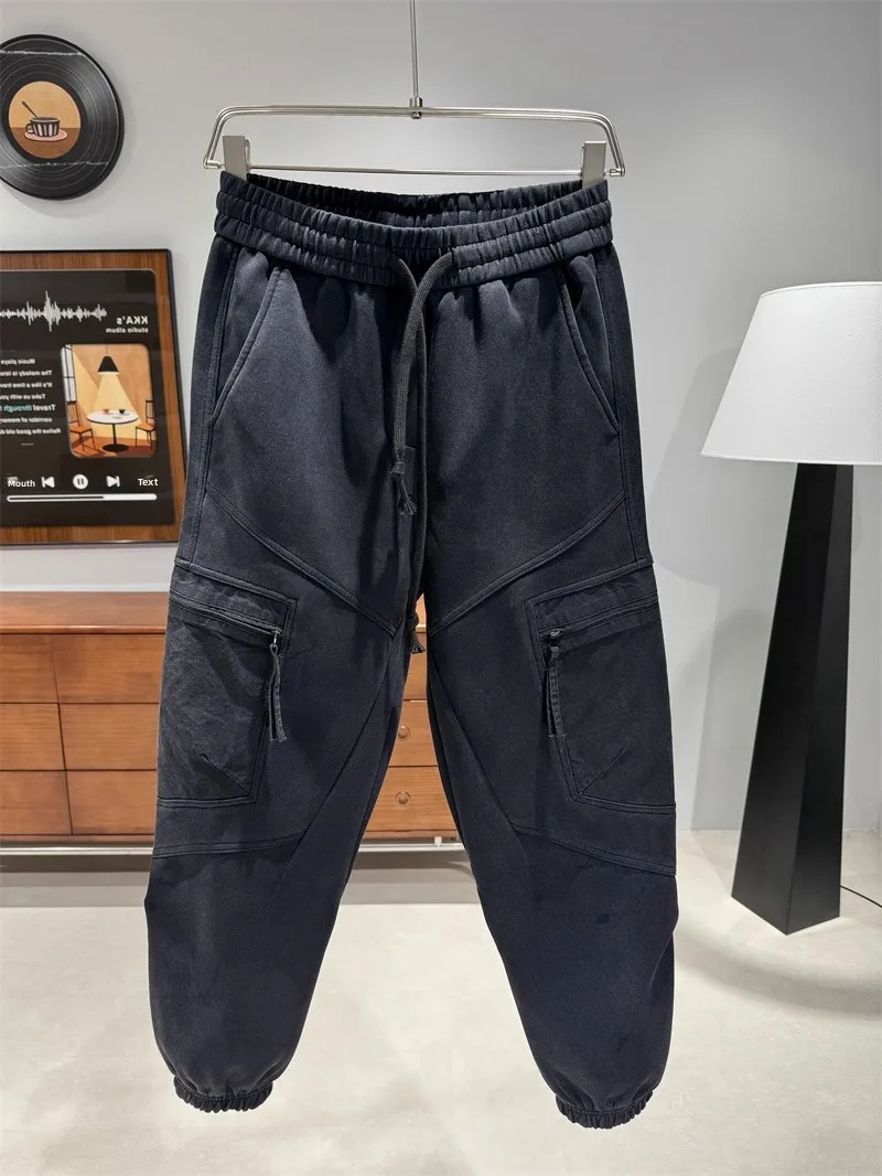 Высококачественные осенне-зимние мужские повседневные брюки большого размера, свободные брюки-карго с талией, модные длинные брюки
Высококачественные осенне-зимние мужские повседневные брюки большого размера, свободные брюки-карго с талией, модные длинные брюки