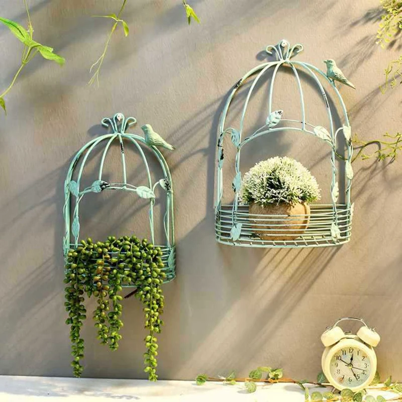 Vintage Country Wall Hanging Wire Iron Half Bird Cage Flower Pot Garden Decoration Retro Birdcage Storage Rack Pot A Durable
Vintage Country Wall Hanging Wire Iron Half Bird Cage Flower Pot Garden Decoration Retro Birdcage Storage Rack Pot A Durable