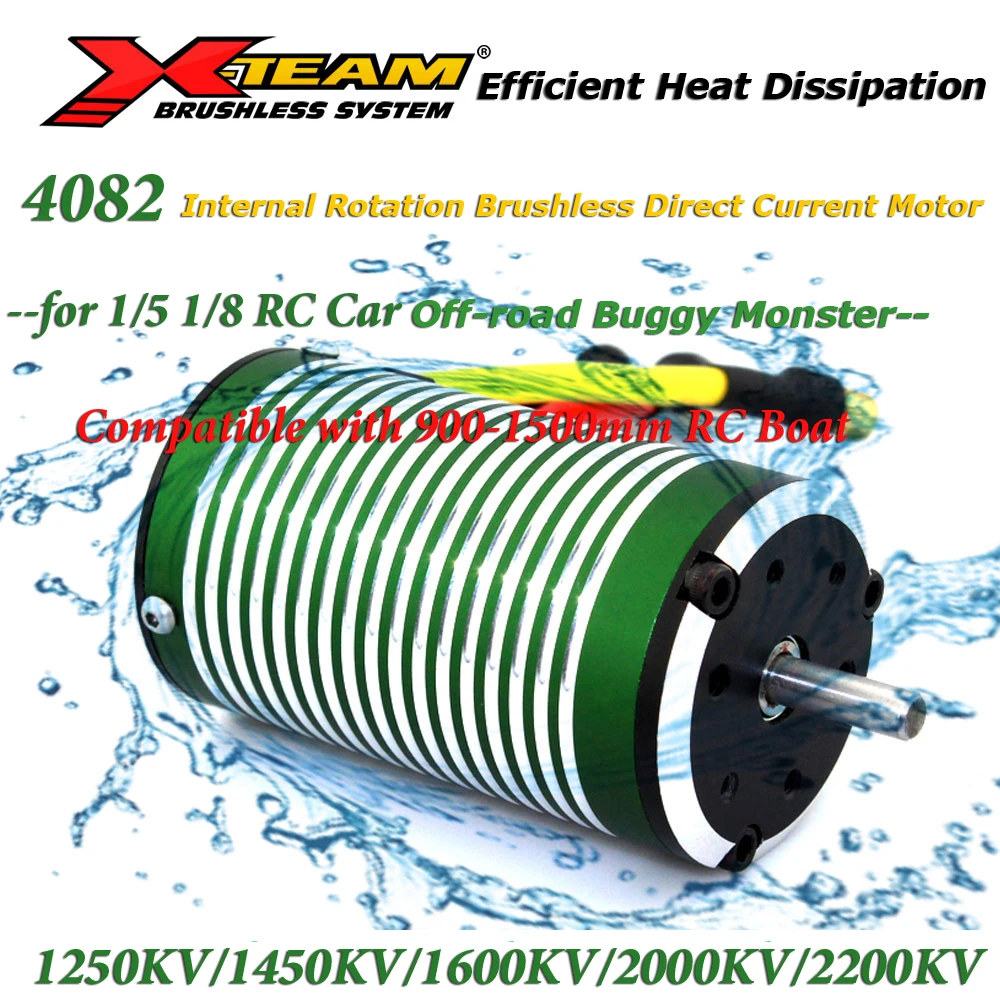 X-Team 4082 Waterproof Inrunner Brushless Motor for 1/5 1/8 RC Car Monster Drift Racing Off-Road Truck 900-1500mm RC Boat Parts
X-Team 4082 Waterproof Inrunner Brushless Motor for 1/5 1/8 RC Car Monster Drift Racing Off-Road Truck 900-1500mm RC Boat Parts
