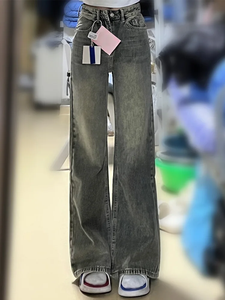 American Casual Vintage Wide Leg Jeans for Women Spring Autumn High Street Loose Fit Classic Blue High Waist Pants
American Casual Vintage Wide Leg Jeans for Women Spring Autumn High Street Loose Fit Classic Blue High Waist Pants