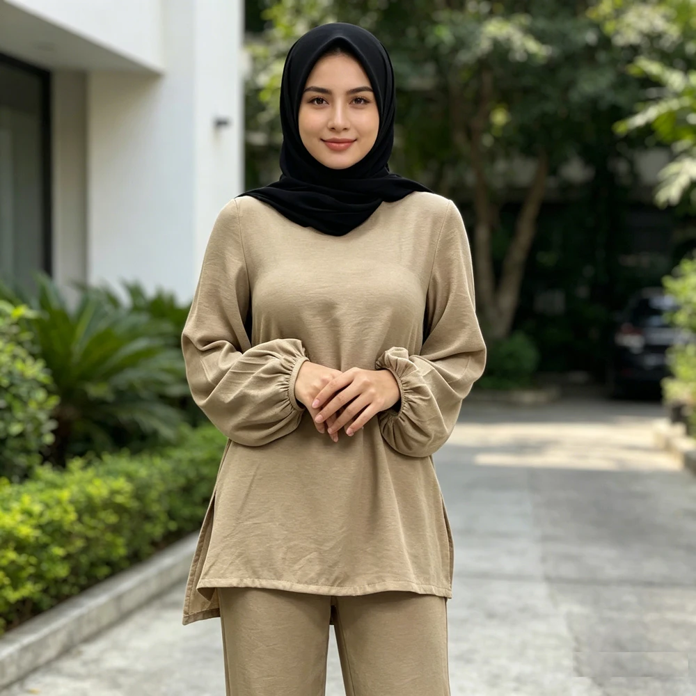 2PCS Islamic Modest Abaya Women Set Long Sleeve Tops Pants Dubai Turkey Caftan Ramadan Muslim Outfit Musulman Ensembles Casual
2PCS Islamic Modest Abaya Women Set Long Sleeve Tops Pants Dubai Turkey Caftan Ramadan Muslim Outfit Musulman Ensembles Casual