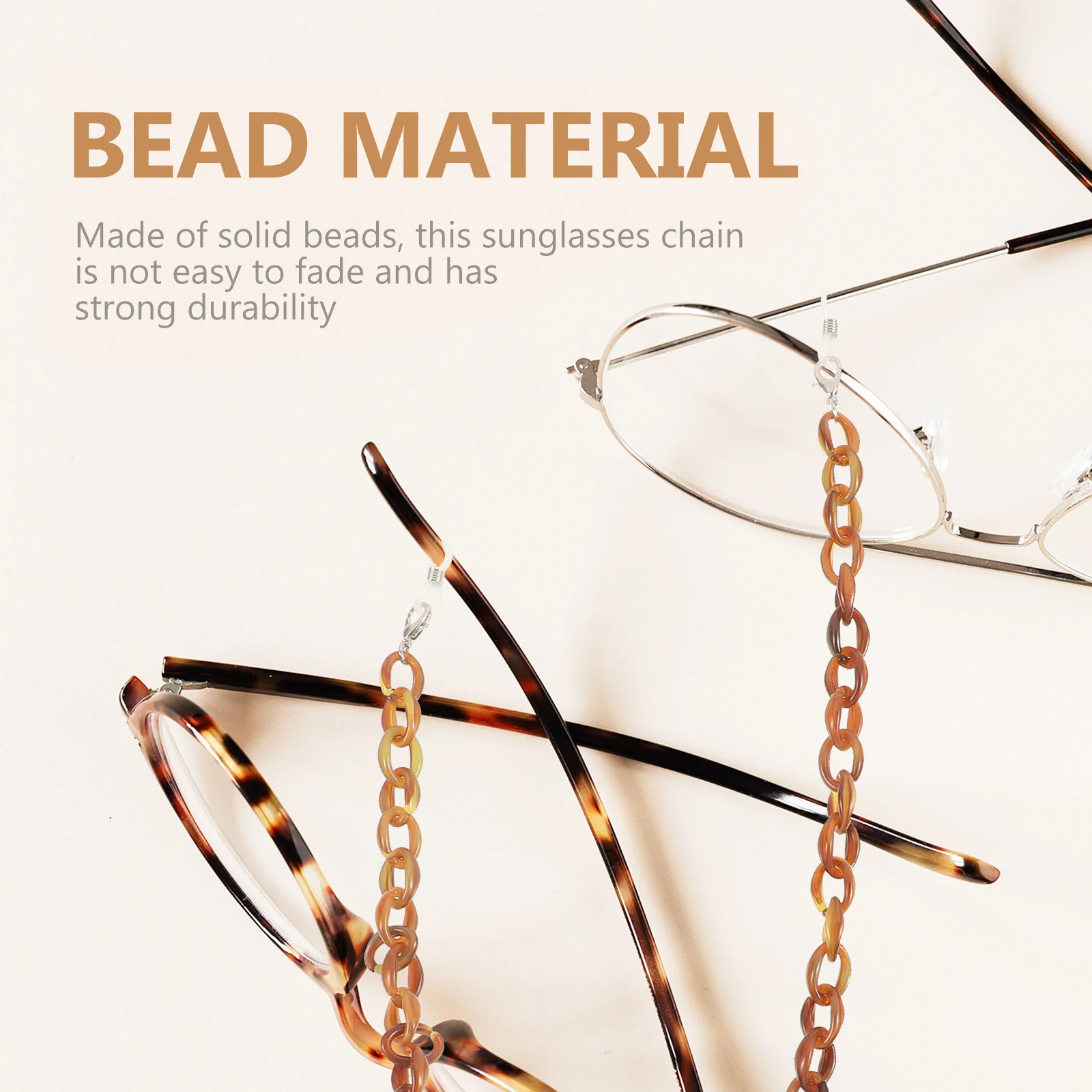 1pc Glasses Chain Brown Anti- Retainer Durable Acrylic Sunglasses Holder Stylish Eyeglass Accessories Ropes For Men
1pc Glasses Chain Brown Anti- Retainer Durable Acrylic Sunglasses Holder Stylish Eyeglass Accessories Ropes For Men