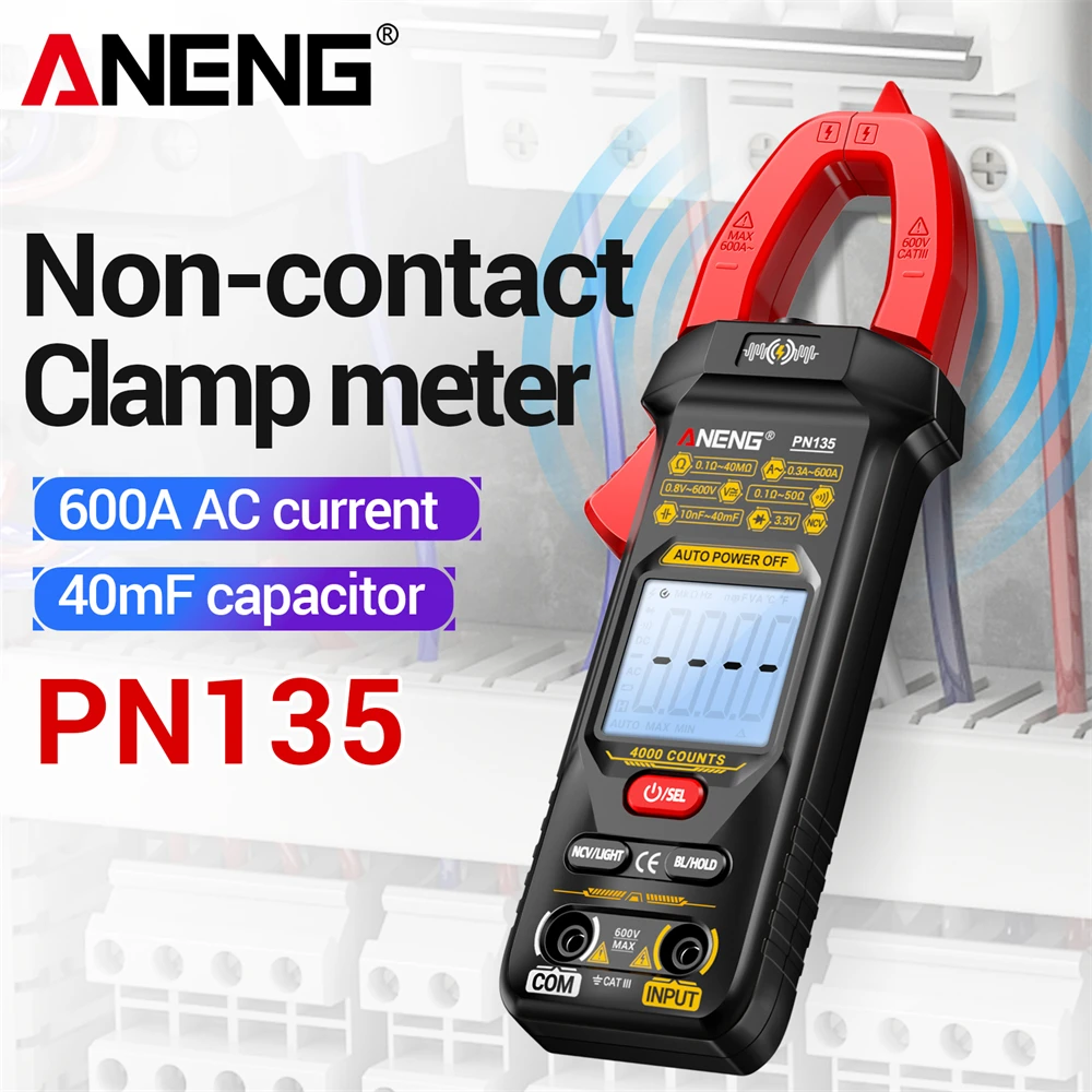 Clamp Meter Multimeter AC/DC Voltage Tester ANENG PN135 Digital Display Smart Profesional Electrician Non-contact Detection Tool
Clamp Meter Multimeter AC/DC Voltage Tester ANENG PN135 Digital Display Smart Profesional Electrician Non-contact Detection Tool