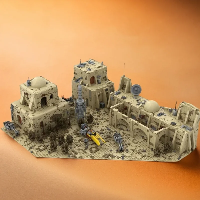 NEW 4168PCS MOC Space Battle Mos Pelgo Mando Cobb Vanth Model Premium Display Assembly Building Blocks DIY Creative Gift Ideas
NEW 4168PCS MOC Space Battle Mos Pelgo Mando Cobb Vanth Model Premium Display Assembly Building Blocks DIY Creative Gift Ideas