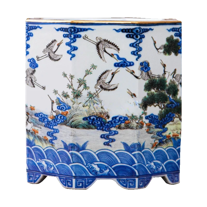 Jingdezhen ceramics ancient rack wine cabinet entrance office pen holder decoration
Jingdezhen ceramics ancient rack wine cabinet entrance office pen holder decoration