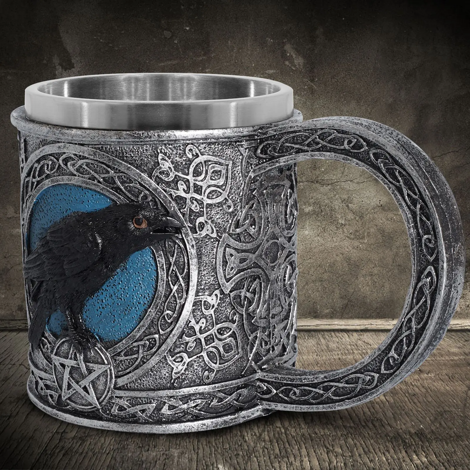 Retro Mugs Resin Stainless Steel Beer Mug Viking 3D Skull Creative Gothic Cocktail Wine Glass Coffee Cup Water Cup Home Decor
Retro Mugs Resin Stainless Steel Beer Mug Viking 3D Skull Creative Gothic Cocktail Wine Glass Coffee Cup Water Cup Home Decor