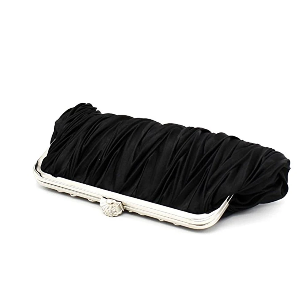 Women Satin Pleated Clutch Handbag Wedding Party Bridal Purse Black Formal Shoulder Bag Detachable Chain Strap Prom Evening
Women Satin Pleated Clutch Handbag Wedding Party Bridal Purse Black Formal Shoulder Bag Detachable Chain Strap Prom Evening
